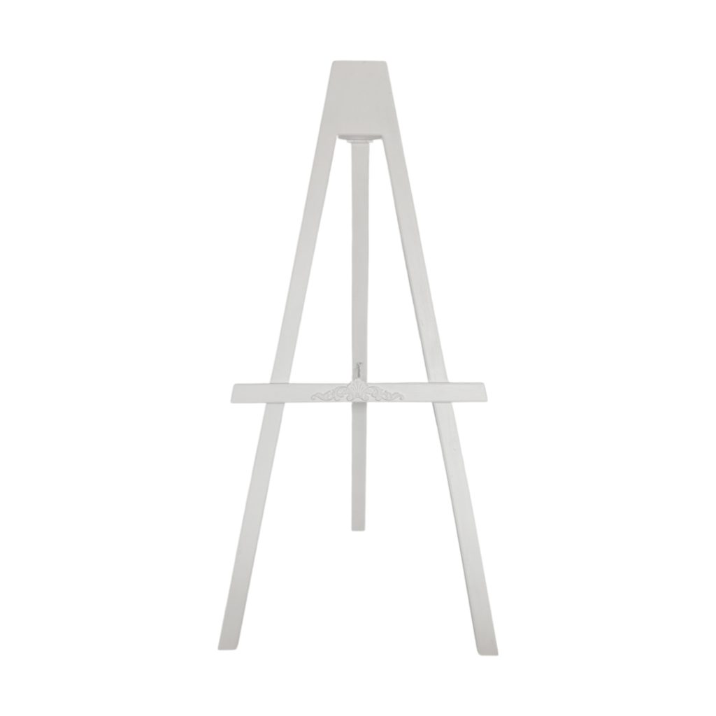 White Easel Stand The Hourglass House