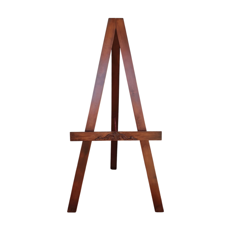 Brown wooden easel stand