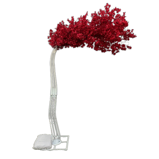 Cherry Blossom Tree in Red