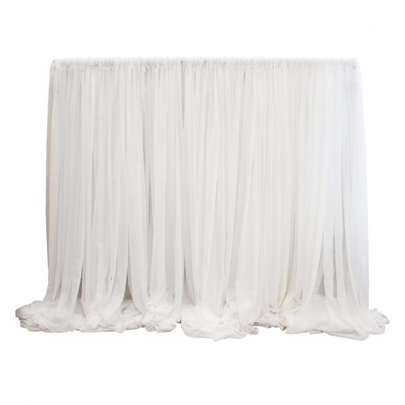 Chiffon curtain backdrop draping