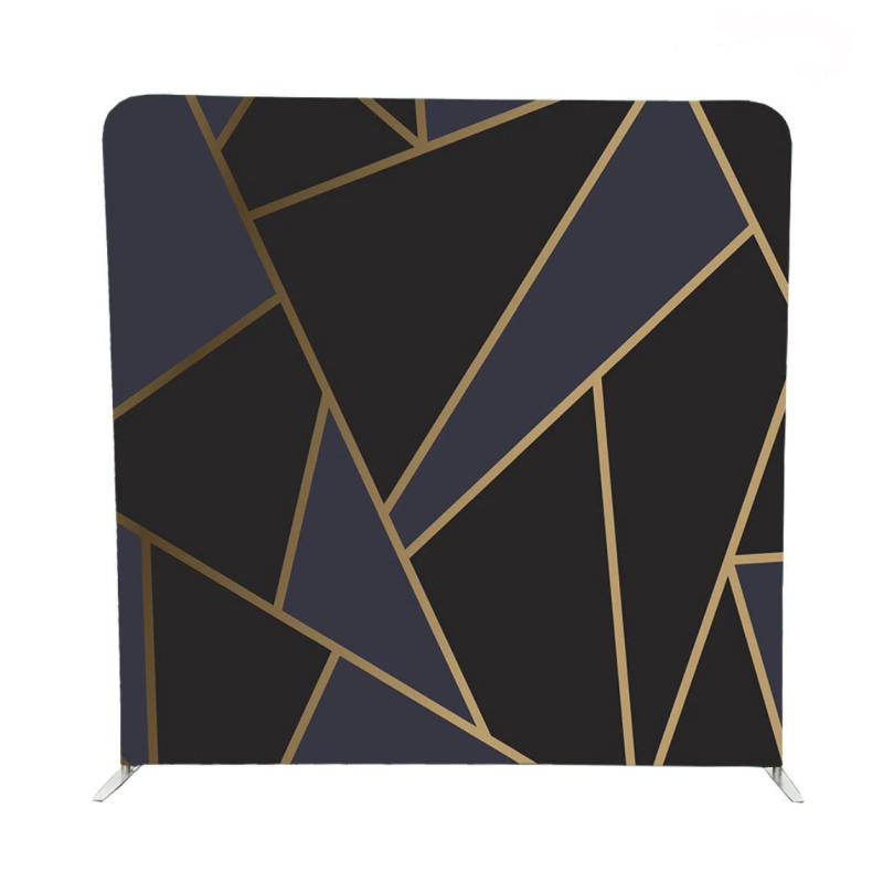 Navy and Black Geometric Backdrop