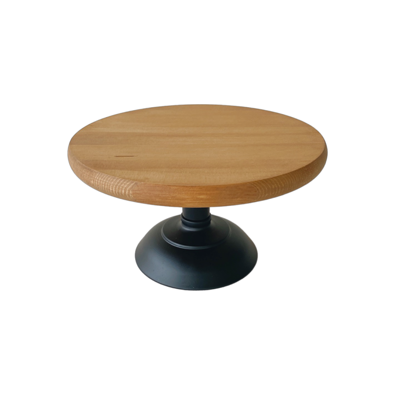 Medium wooden cake stand available to hire for events in Brisbane to display cakes and desserts
